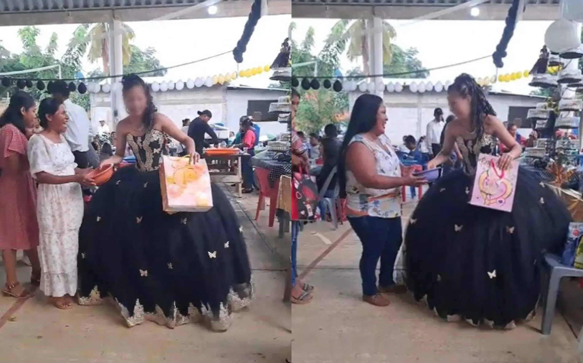 quinceañera recibe regalos